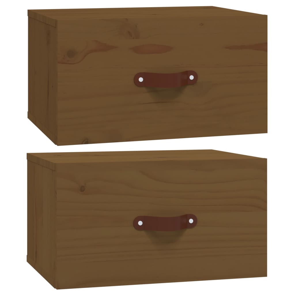 Comodini a Muro 2 pz ambra 40x29,5x22 cm - homemem39