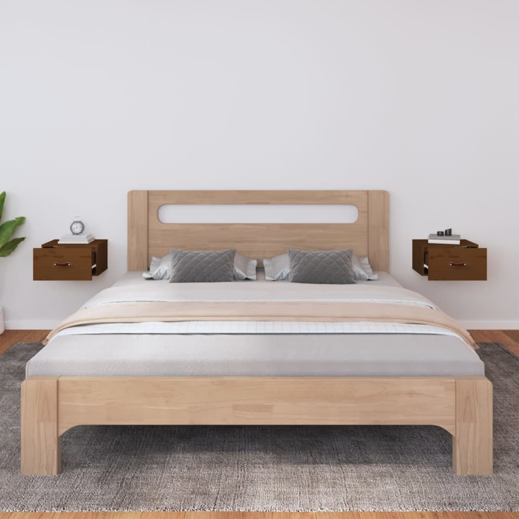 Comodini a Muro 2 pz ambra 40x29,5x22 cm - homemem39
