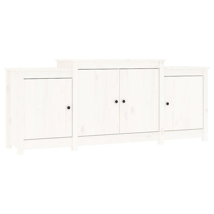 Credenza Bianca 164x37x68 cm in Legno Massello di Pino - homemem39