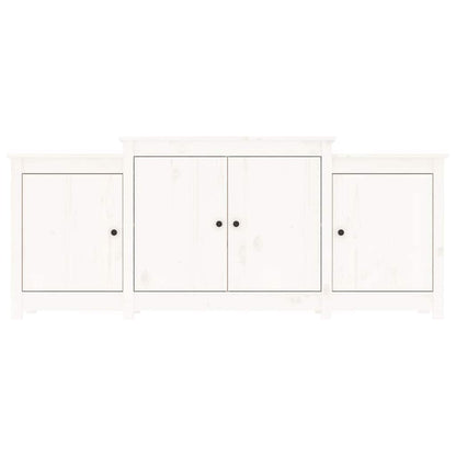 Credenza Bianca 164x37x68 cm in Legno Massello di Pino - homemem39