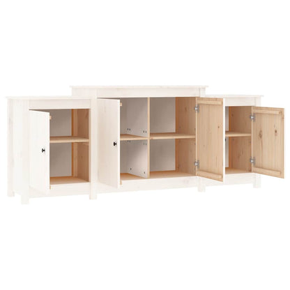 Credenza Bianca 164x37x68 cm in Legno Massello di Pino - homemem39
