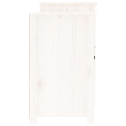 Credenza Bianca 164x37x68 cm in Legno Massello di Pino - homemem39