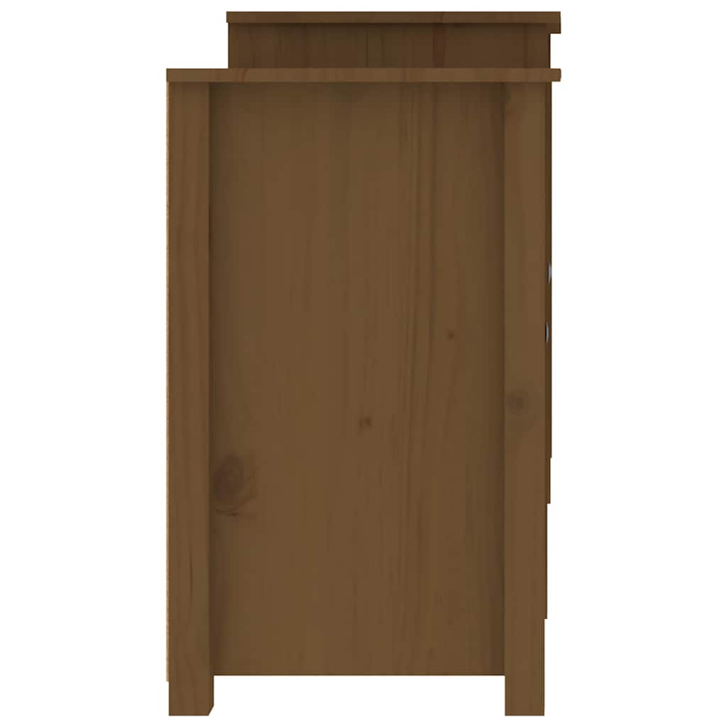 Credenza Marrone ambra 164x37x68 cm in Legno Massello di Pino - homemem39
