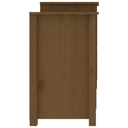 Credenza Marrone ambra 164x37x68 cm in Legno Massello di Pino - homemem39