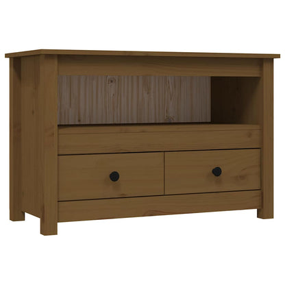 Mobile Porta TV ambra 79x35x52 cm in Legno Massello di Pino