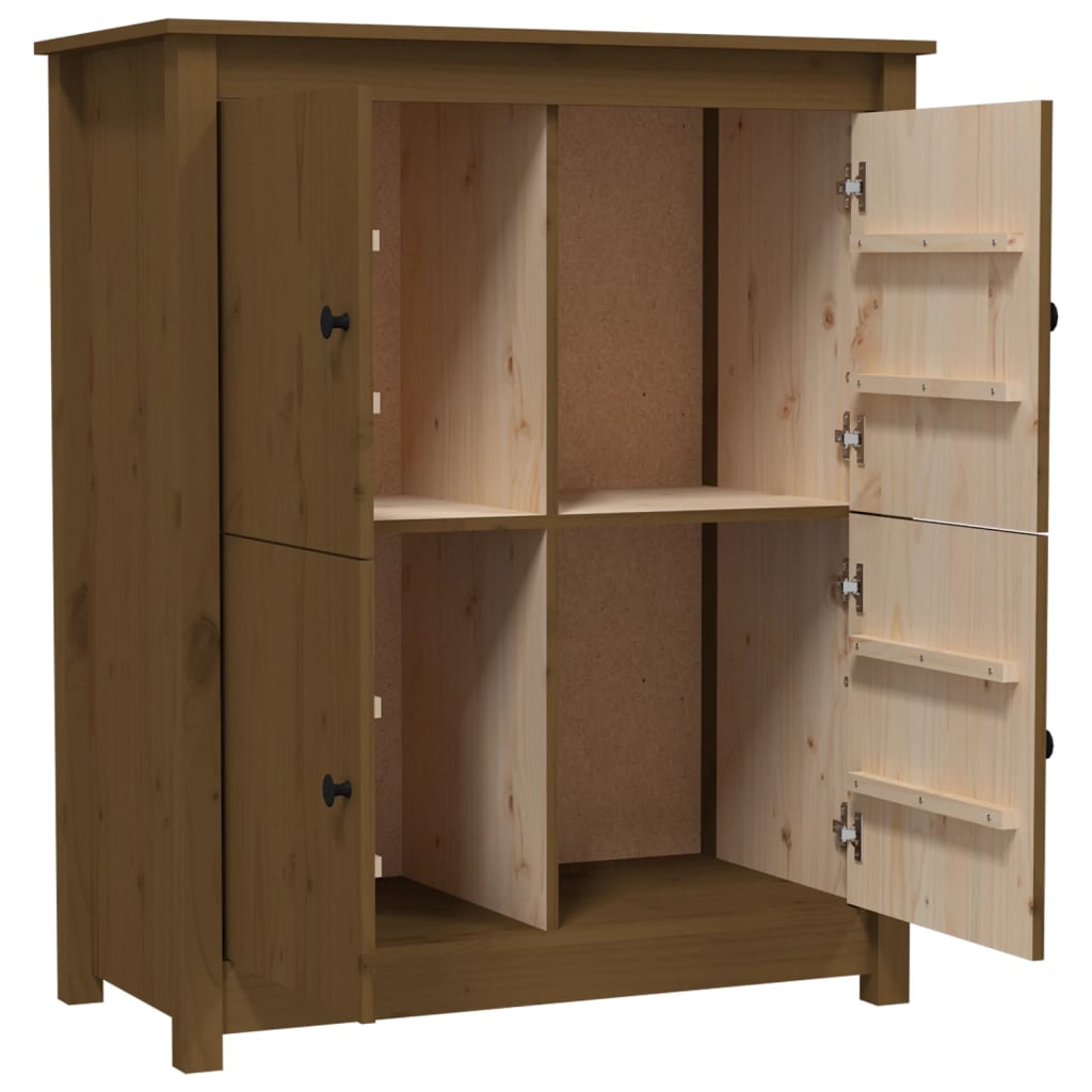 Credenza ambra 83x41,5x100 cm in Legno Massello di Pino - homemem39