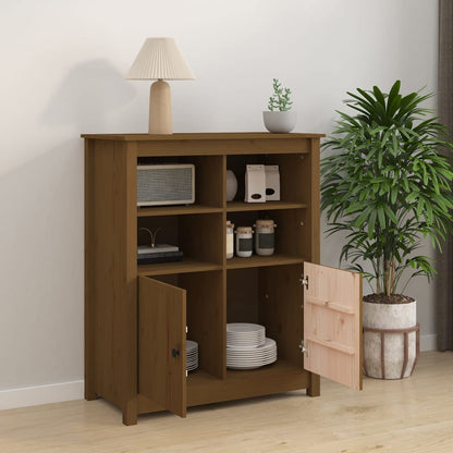 Credenza ambra 83x41,5x100 cm in Legno Massello di Pino - homemem39