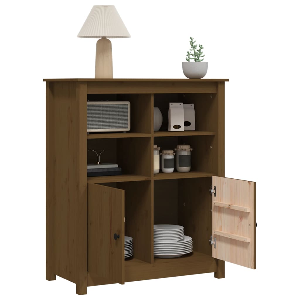Credenza ambra 83x41,5x100 cm in Legno Massello di Pino - homemem39