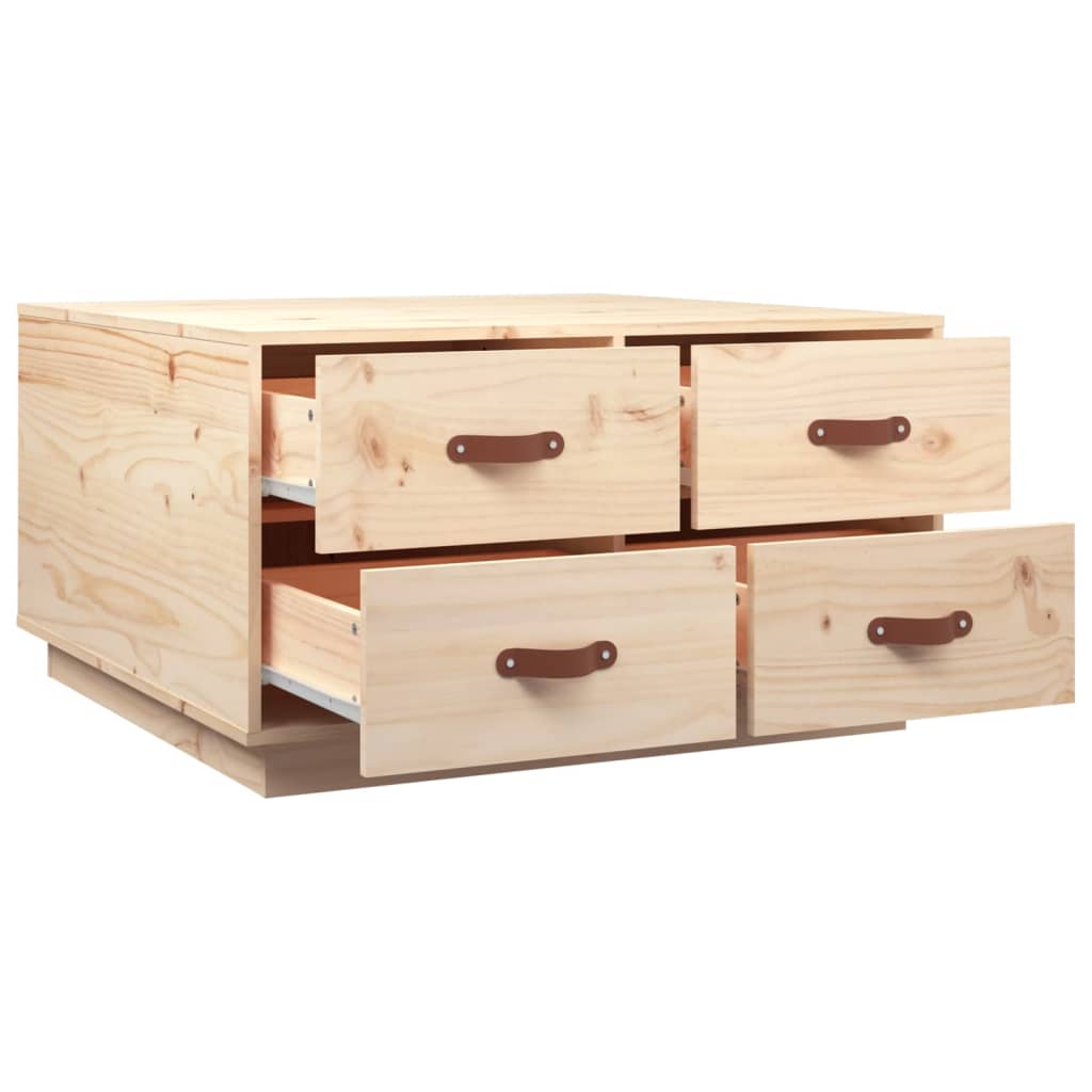 Tavolino da Salotto 80x80x45 cm in Legno Massello di Pino | homemem39