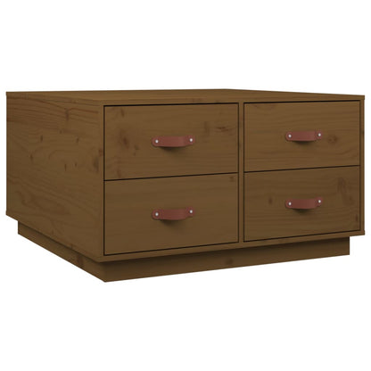 Tavolino da Salotto ambra 80x80x45 cm Legno Massello di Pino | homemem39