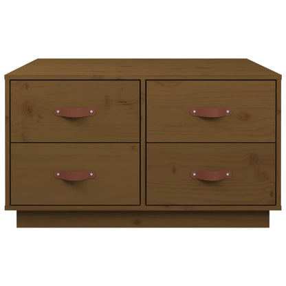 Tavolino da Salotto ambra 80x80x45 cm Legno Massello di Pino | homemem39