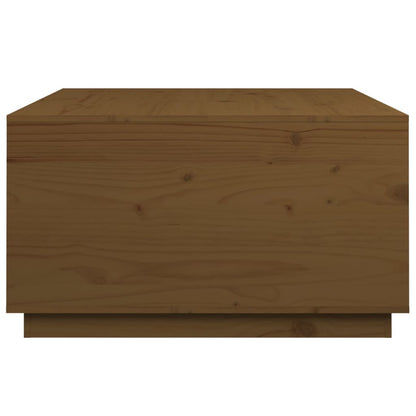 Tavolino da Salotto ambra 80x80x45 cm Legno Massello di Pino | homemem39