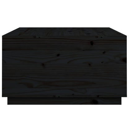 Tavolino da Salotto Nero 80x80x45 cm Legno Massello di Pino | homemem39