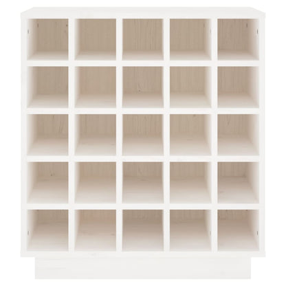 Portabottiglie Bianco 55,5x34x61 cm in Legno Massello di Pino