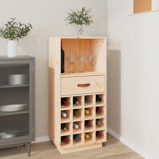 Portabottiglie 45x34x100 cm in Legno Massello di Pino - homemem39
