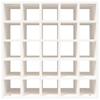 Portabottiglie Bianco 56x25x56 cm in Legno Massello di Pino