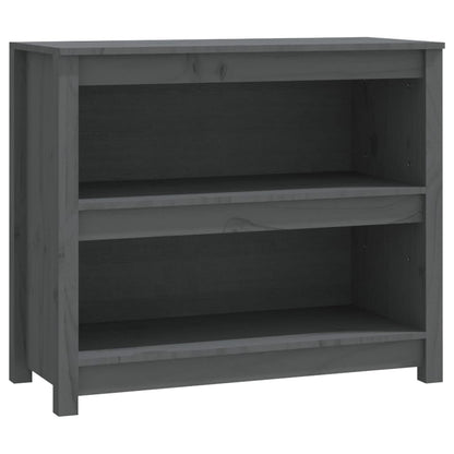 Libreria Grigia 80x35x68 cm in Legno Massello di Pino | homemem39