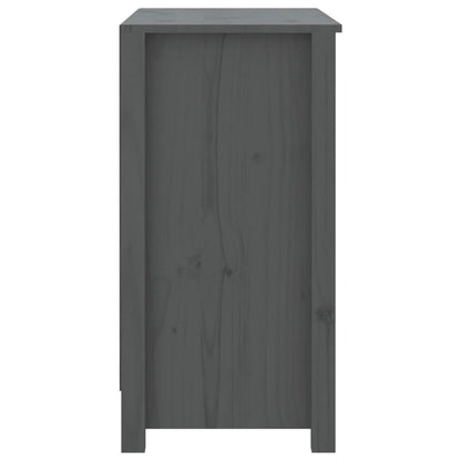Libreria Grigia 80x35x68 cm in Legno Massello di Pino | homemem39
