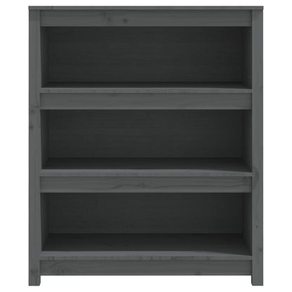 Libreria Grigia 80x35x97 cm in Legno Massello di Pino | homemem39