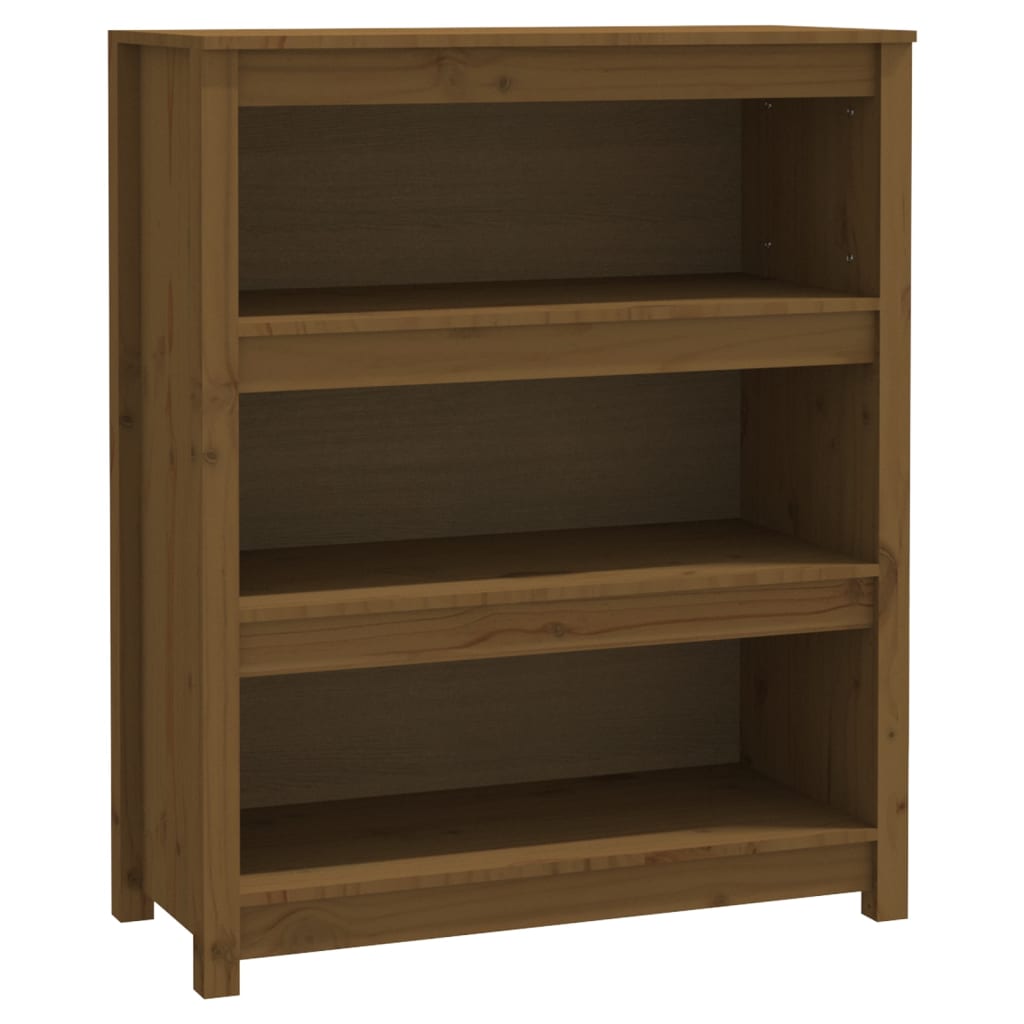 Libreria Marrone ambra 80x35x97 cm in Legno Massello di Pino | homemem39