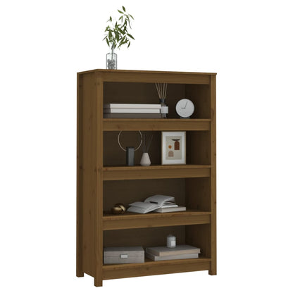 Libreria Marrone ambra 80x35x126 cm in Legno Massello di Pino