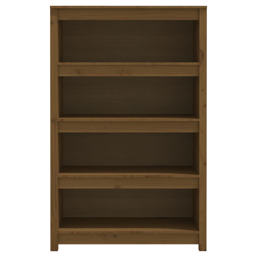 Libreria Marrone ambra 80x35x126 cm in Legno Massello di Pino