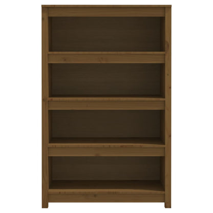 Libreria Marrone ambra 80x35x126 cm in Legno Massello di Pino