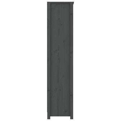 Libreria Grigia 80x35x154 cm in Legno Massello di Pino | homemem39