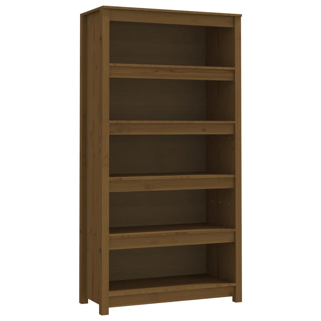 Libreria Marrone ambra 80x35x154 cm in Legno Massello di Pino | homemem39