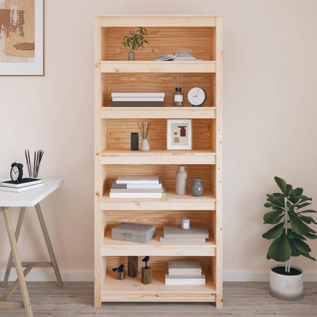 Libreria 80x35x183 cm in Legno Massello di Pino | homemem39