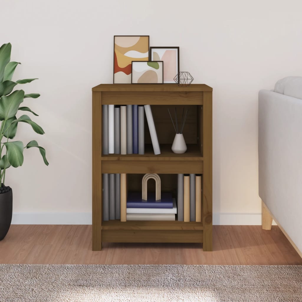 Libreria Marrone ambra 50x35x68 cm in Legno Massello di Pino | homemem39