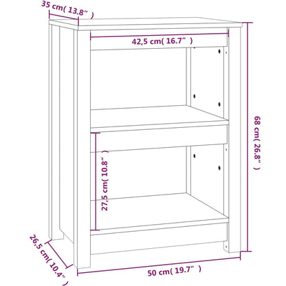 Libreria Marrone ambra 50x35x68 cm in Legno Massello di Pino | homemem39