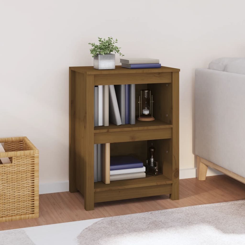 Libreria Marrone ambra 50x35x68 cm in Legno Massello di Pino | homemem39