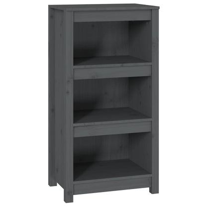 Libreria Grigia 50x35x97 cm in Legno Massello di Pino | homemem39