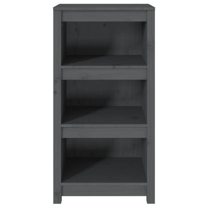 Libreria Grigia 50x35x97 cm in Legno Massello di Pino | homemem39