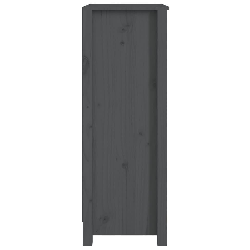 Libreria Grigia 50x35x97 cm in Legno Massello di Pino | homemem39