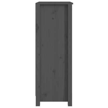 Libreria Grigia 50x35x97 cm in Legno Massello di Pino | homemem39
