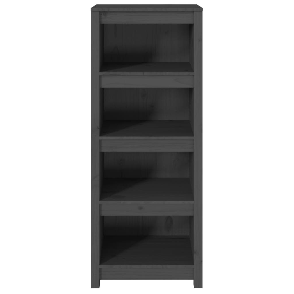 Libreria Grigia 50x35x125,5 cm in Legno Massello di Pino | homemem39