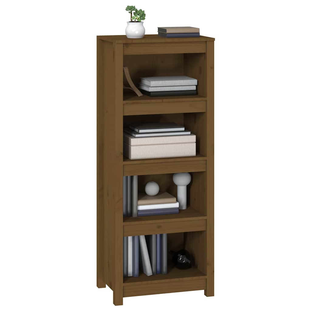 Libreria Marrone Ambra 50x35x125,5 cm in Legno Massello di Pino