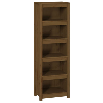 Libreria Marrone Ambra 50x35x154 cm in Legno Massello di Pino