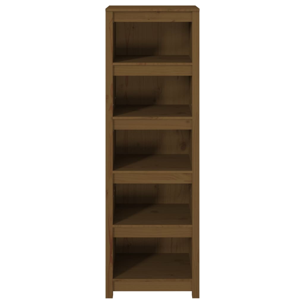 Libreria Marrone Ambra 50x35x154 cm in Legno Massello di Pino