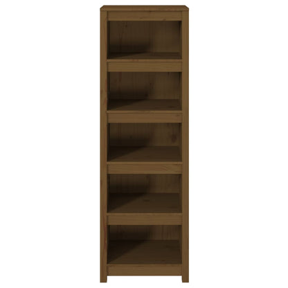 Libreria Marrone Ambra 50x35x154 cm in Legno Massello di Pino