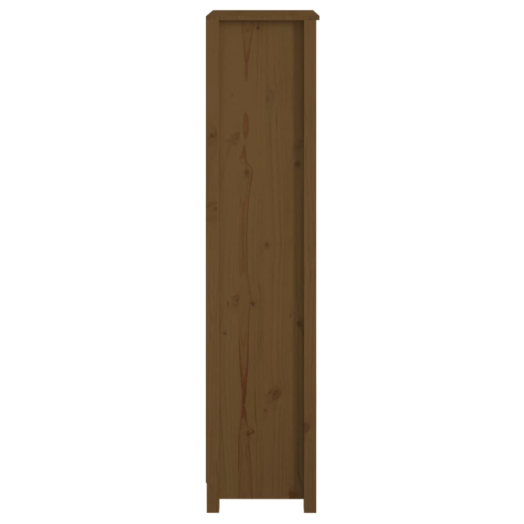 Libreria Marrone Ambra 50x35x154 cm in Legno Massello di Pino