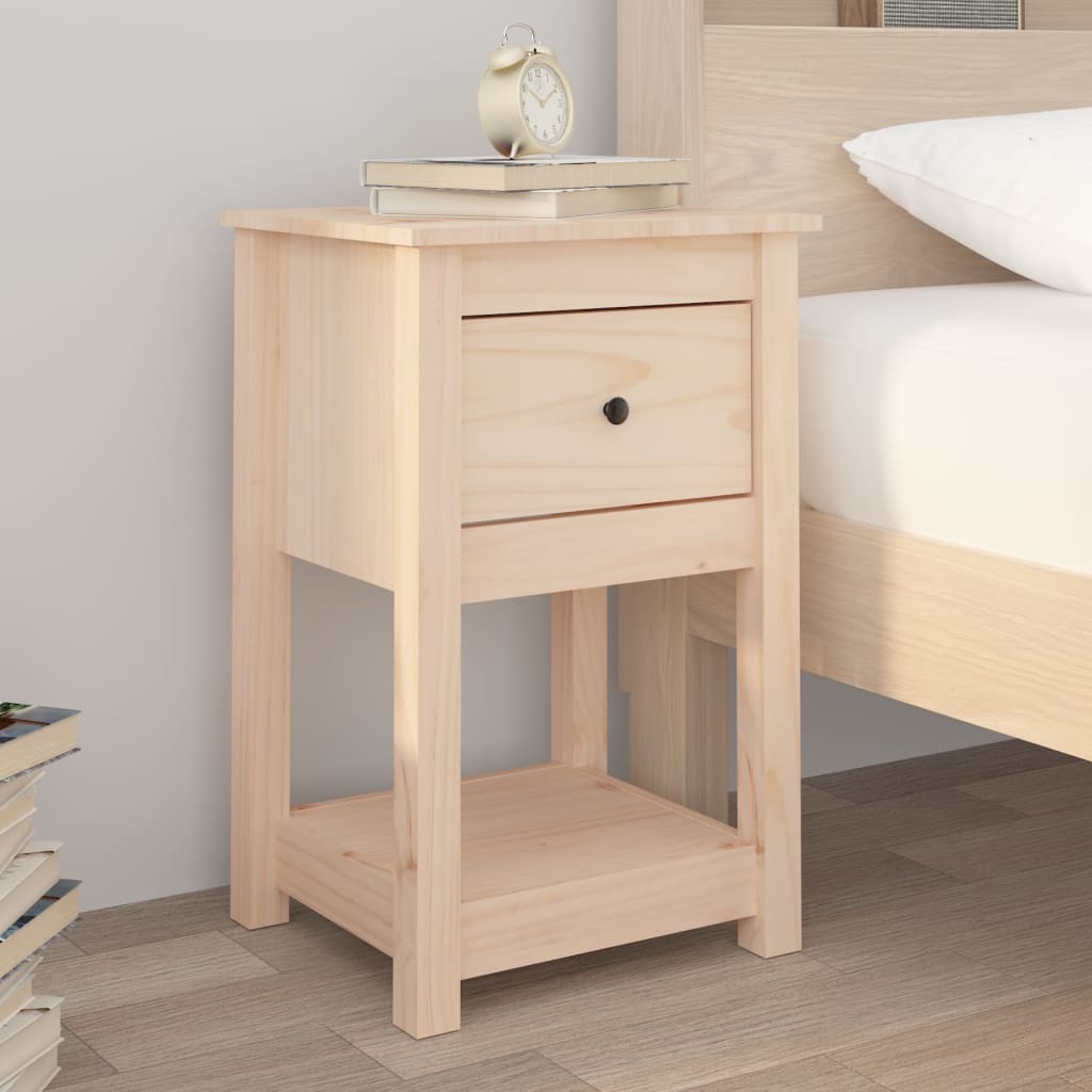 Comodini 2 pz 40x35x61,5 cm in Legno Massello di Pino | homemem39