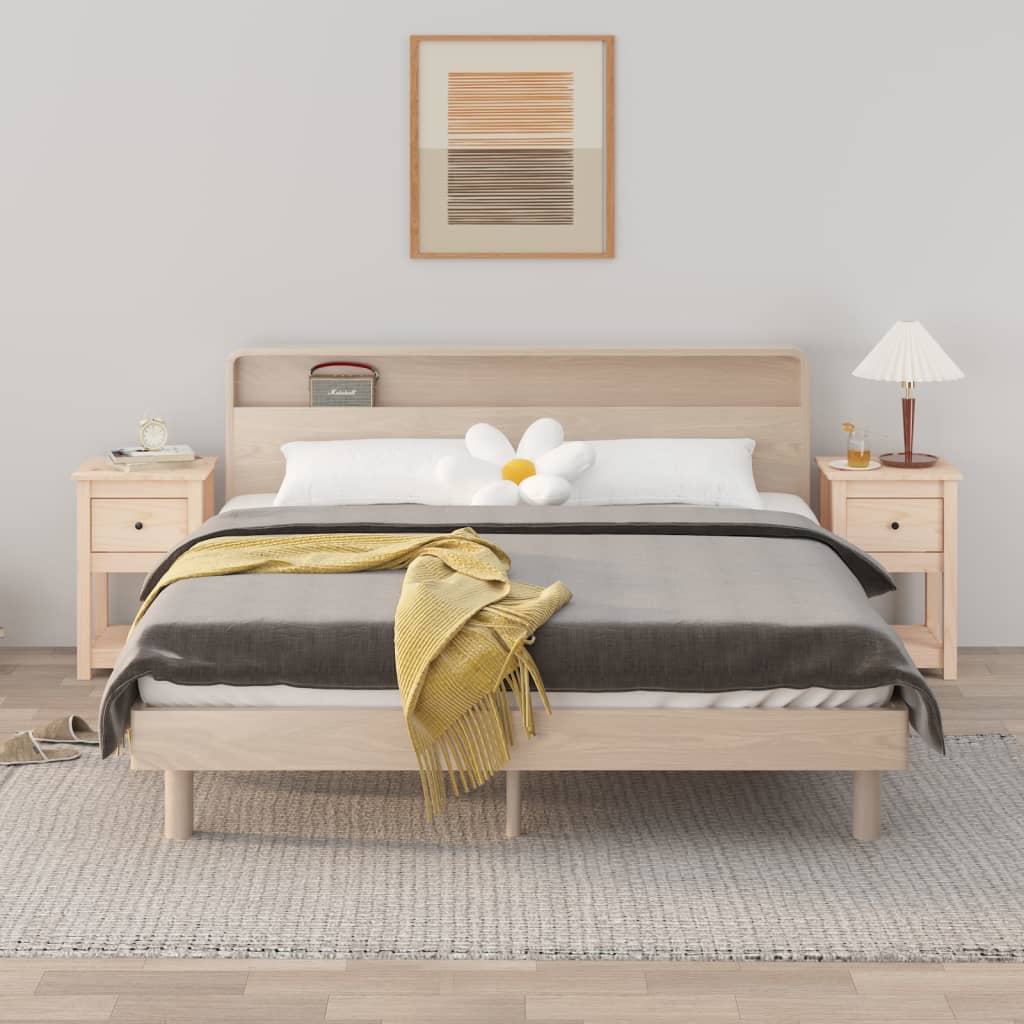 Comodini 2 pz 40x35x61,5 cm in Legno Massello di Pino | homemem39