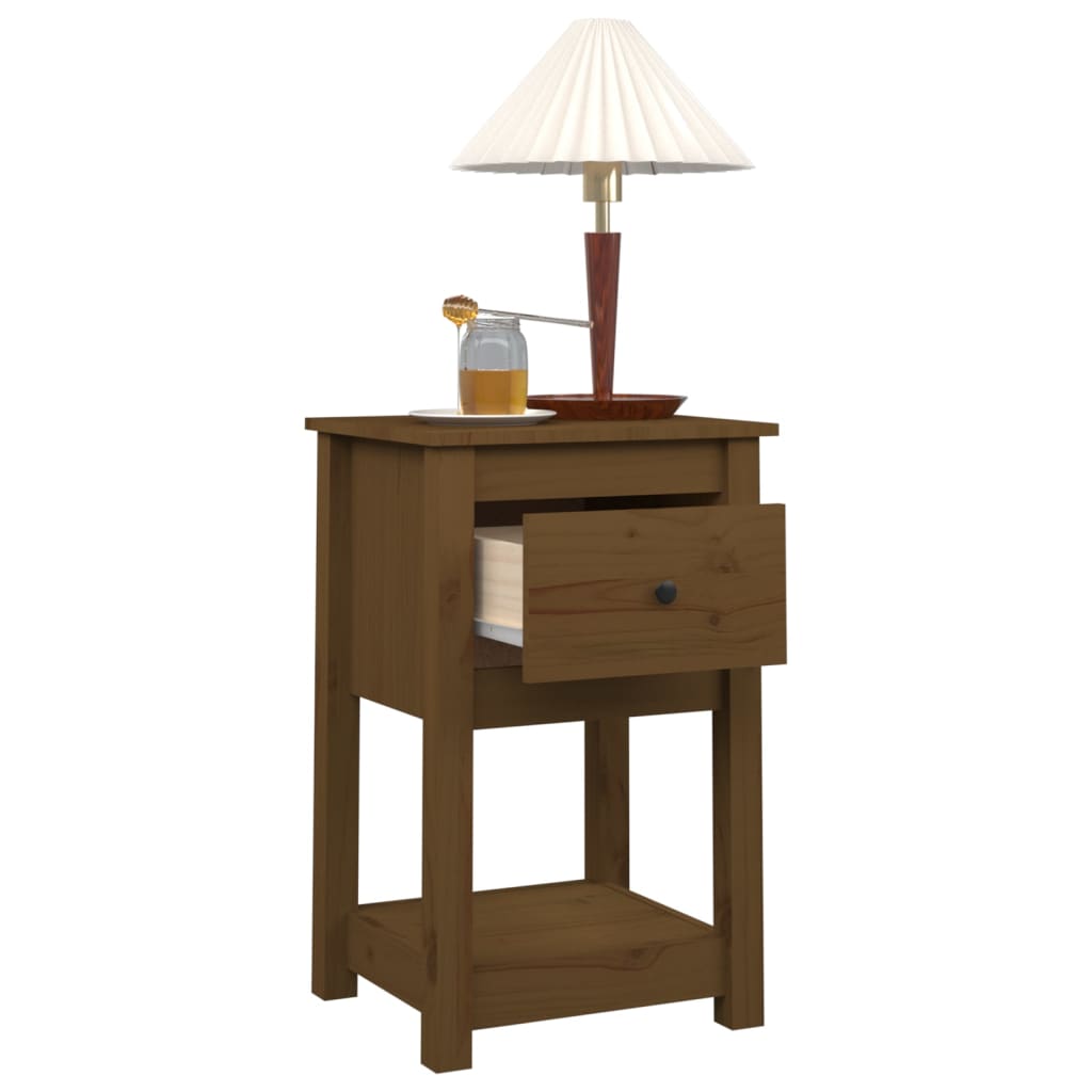 Comodini 2 pz Ambra 40x35x61,5 cm in Legno Massello di Pino - homemem39