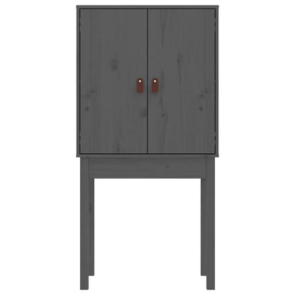 Credenza Grigia 60x40x120 cm in Legno Massello di Pino