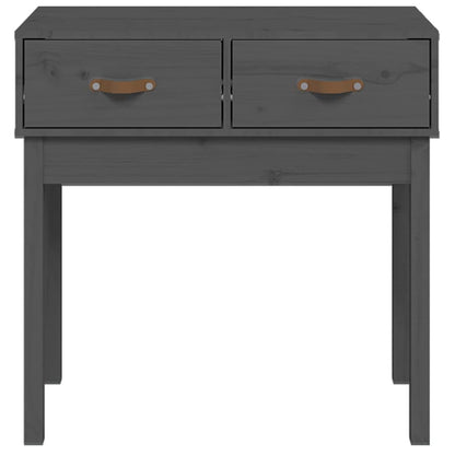 Tavolo Consolle Grigio 76,5x40x75 cm in Legno Massello di Pino - homemem39