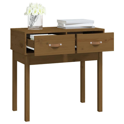 Tavolo Consolle Ambra 76,5x40x75 cm in Legno Massello di Pino