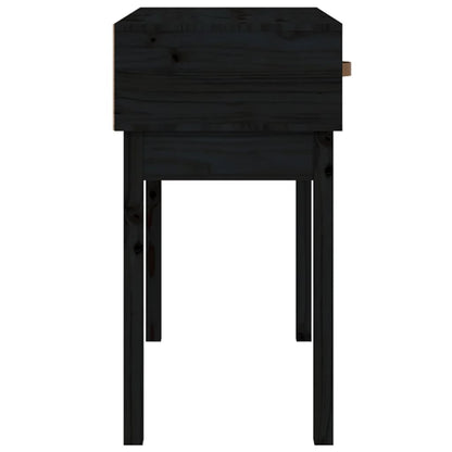 Tavolo Consolle Nero 76,5x40x75 cm in Legno Massello di Pino - homemem39